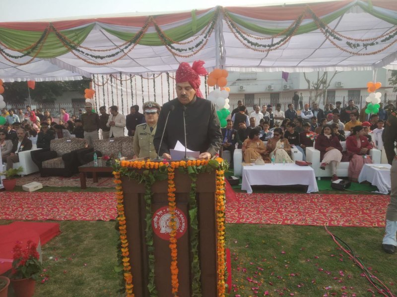 उत्तर पश्चिम रेलवे के महाप्रबंधक विजय शर्मा ने किया ध्वजारोहण