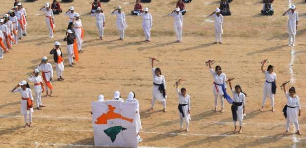 Proudly waving the flag of India