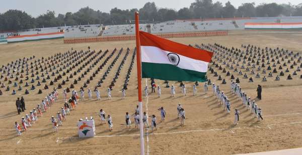 Proudly waving the flag of India