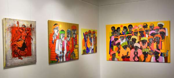 Artist Subrata Gangopadhyay brings Krishnapriyas alive on canvas with colors in his creation