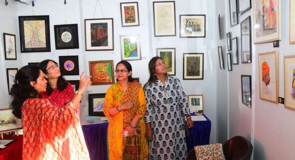 Live demonstration of the dying Dogra art at the art fair