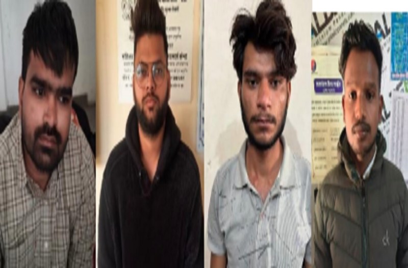 सोशल मीडिया पर आपराधिक तत्वों का महिमा मण्डन करने वाले चार लोग गिरफ्तार
