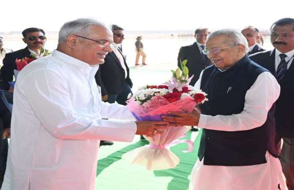 मनोनीत राज्यपाल बिस्वा भूषण हरिचंदन पहुंचे रायपुर