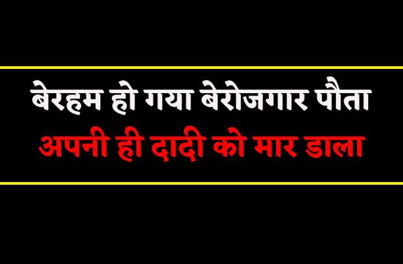 बेरहम हो गया बेरोजगार पौता, अपनी ही दादी को मार डाला