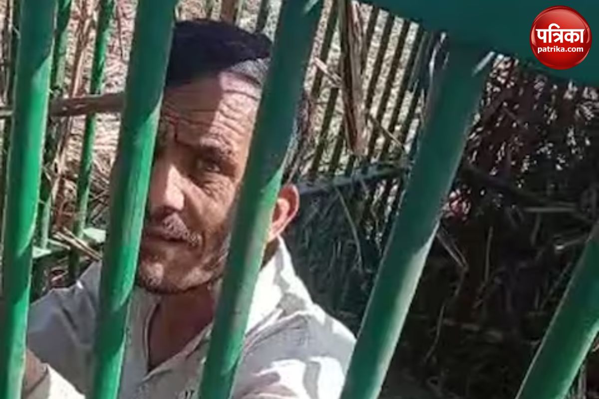 Bulandshahr Young man got trapped in leopard cage due to chicken