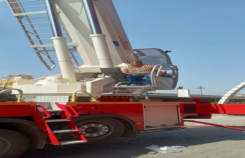 सिटी मॉल में फिनलैंड की हाइड्रोलिक लैडर का रेस्क्यू प्रदर्शन