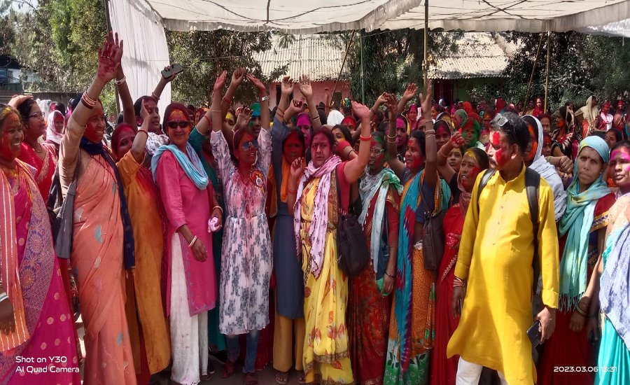Anganwadi workers on strike