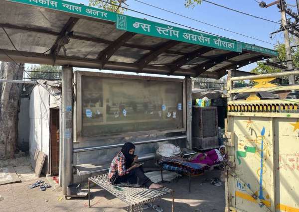 All the bus stops of the city are suffering from plight
