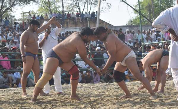 राजाखेड़ा के प्रसिद्ध चौथ के दंगल में देशभर के पहलवानों ने आजमाए दांव.... देखें तस्वीरें