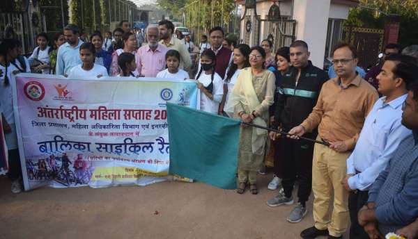 Girl students and officers cycled the message of girl empowerment...... view photos