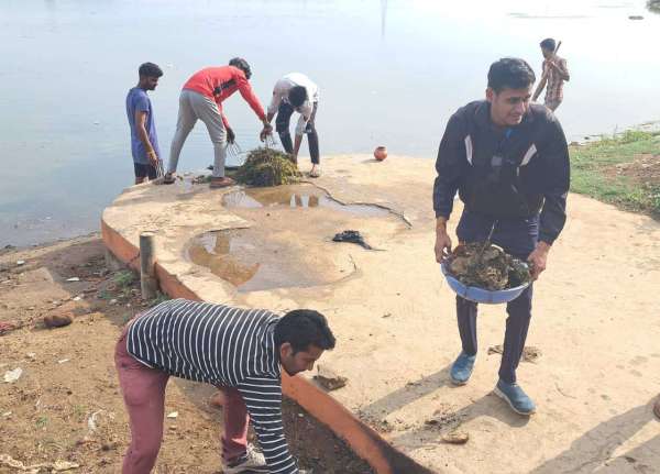 जय हो समिति के नर्मदा घाट स्वच्छता अभियान का 173वां सप्ताह