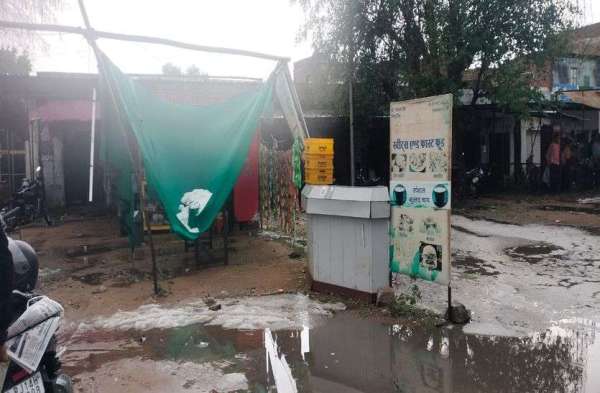 तेज बारिश के साथ ओलावृष्टि