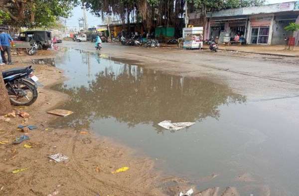 तेज बारिश के साथ ओलावृष्टि