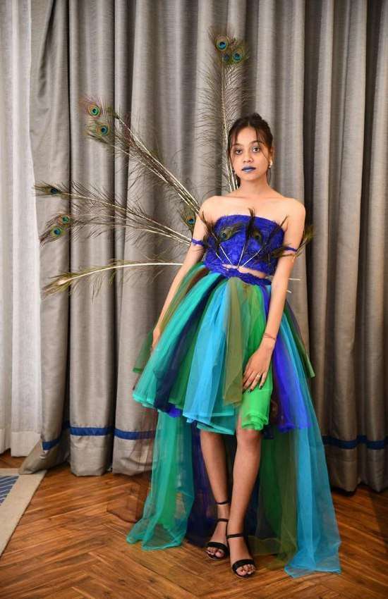 ब्यूटी एंड फैशन कॉम्पिटिशन के ग्रैंड फिनाले में मॉडल