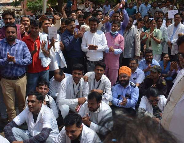 protests against right to health bill in alwar