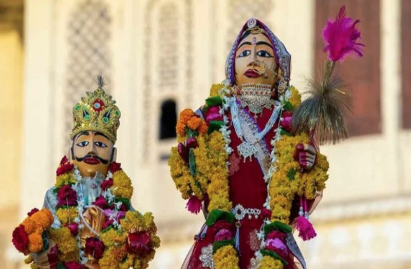 Gangaur 2023 : घर-घर गणगौर पूजन, मंदिरों में ठाकुरजी को घेवरों का भोग