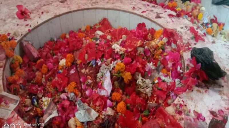 पिंडी के रूप में विराजमान मां की प्रतिमा