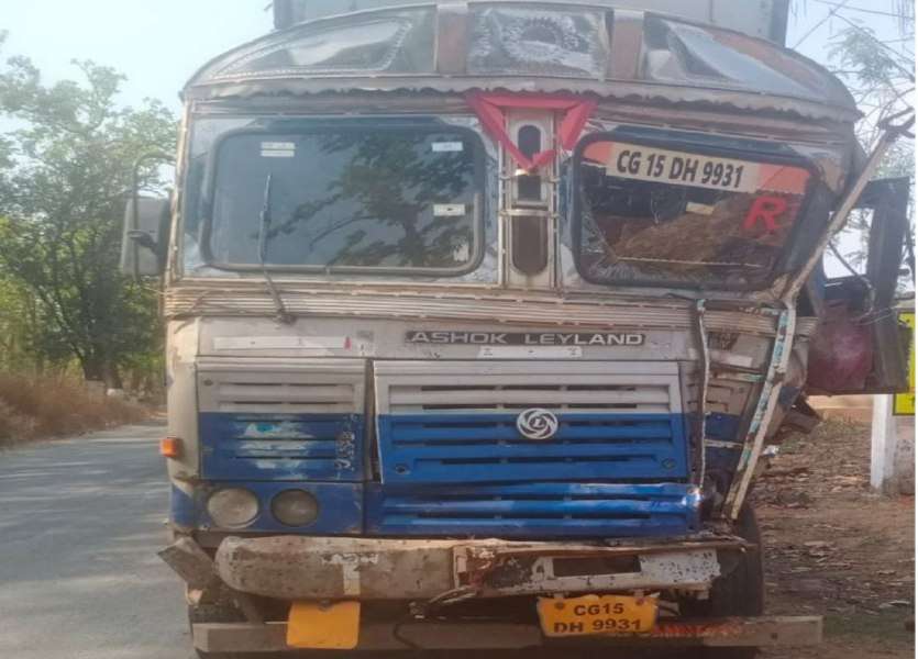 Truck collided school bus