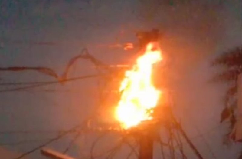 nest fire due to sparking in connection box