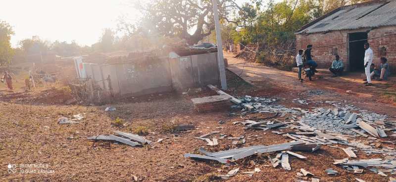 Crops destroyed due to strong storm and rain, no help received