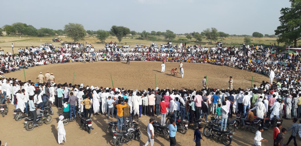 कुश्ती दंगल के साथ बीजासणी माता के मेले का समापन, कई जिलों के पहलवानों ने की शिरकत