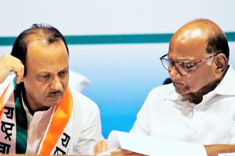 Ajit Pawar and Sharad Pawar