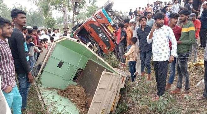 Moradabad accident; 23 passengers were seated in a goods vehicle
