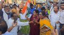 Congressmen celebrate Karnataka victory, distribute sweets