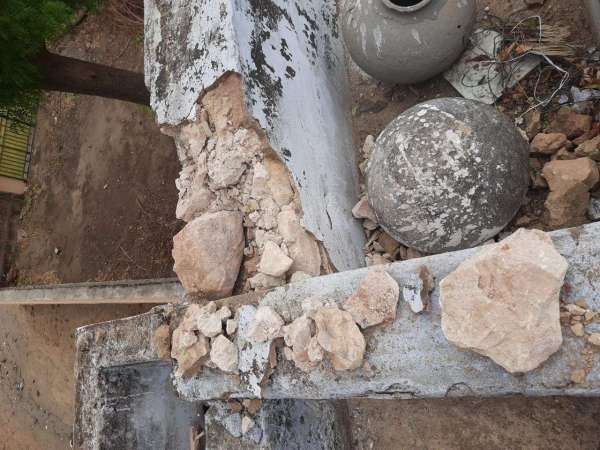  मकान पर गिरी आकाशीय बिजली