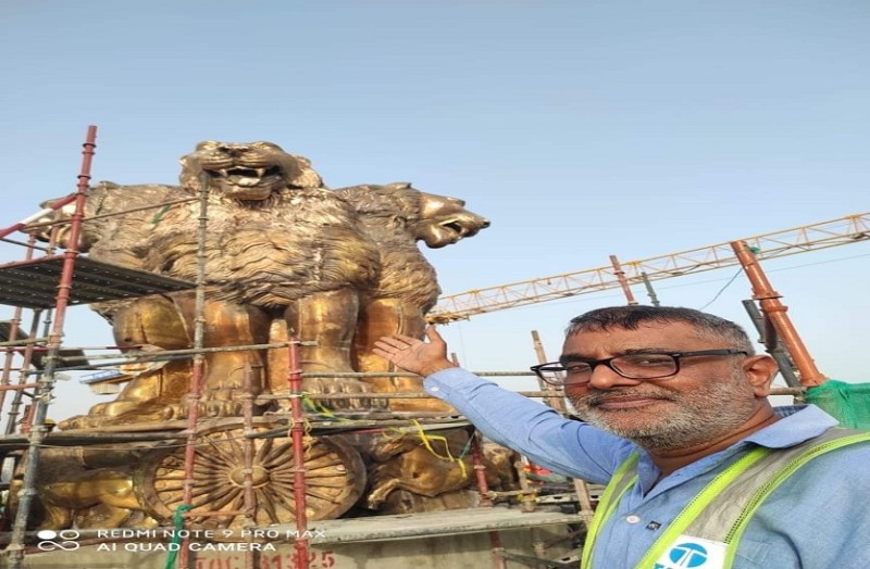 जयपुर के शिल्पकार लक्ष्मण व्यास ने तैयार किया संसद भवन में लगा अशोक स्तंभ