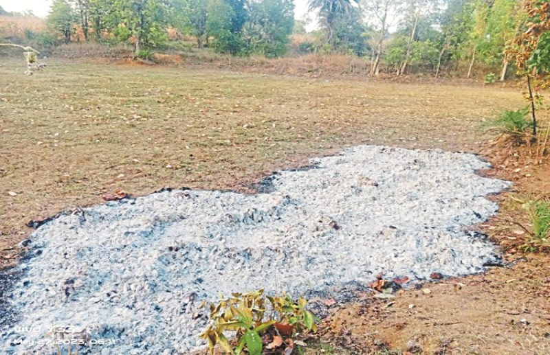 एक ही रात नक्सलियों का तांडव, 8 फड़ों में रखें तेन्दूपत्तों की बोरियों को किया आग के हवाले