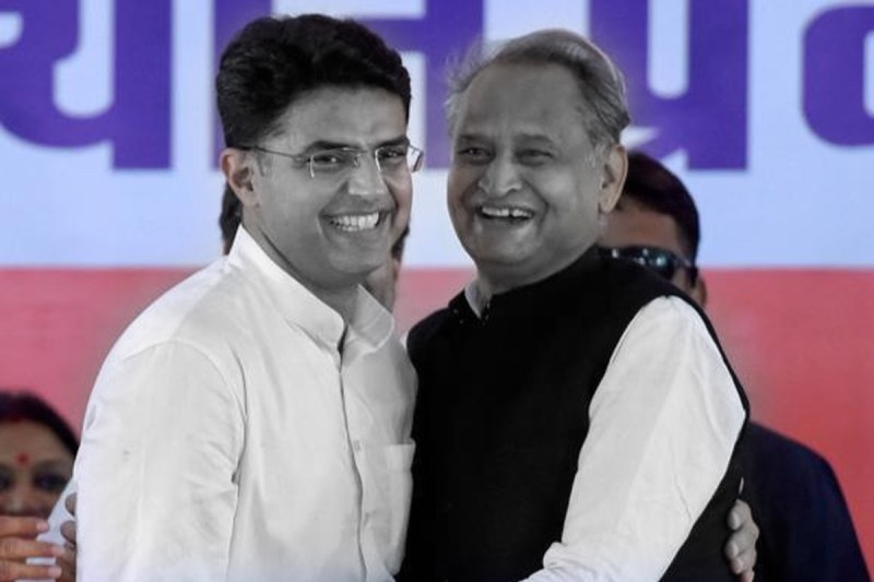 Ashok Gehlot and Sachin Pilot join hands