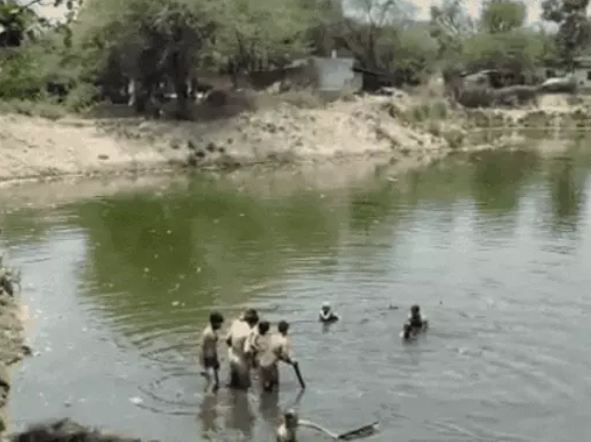 Three brothers died due to drowning pond in Mathura
