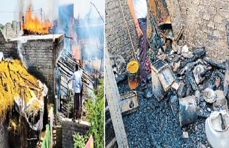 Four houses burnt by fire, everything of 10 families died