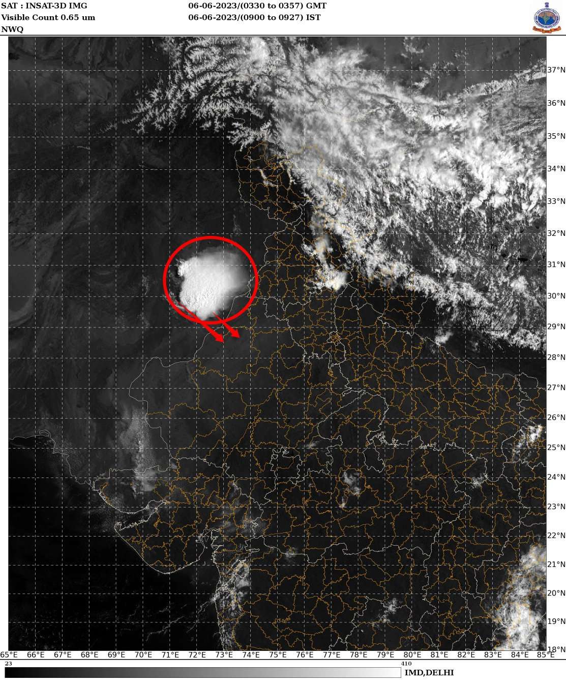 Severe Thunderstorm Rain Hail Coming from Pakistan In Next 3 hours, Be Careful