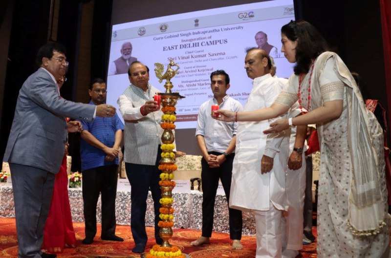 आईपी यूनिवर्सिटी के उद्घाटन के दौरान हंगामा-नारेबाजी