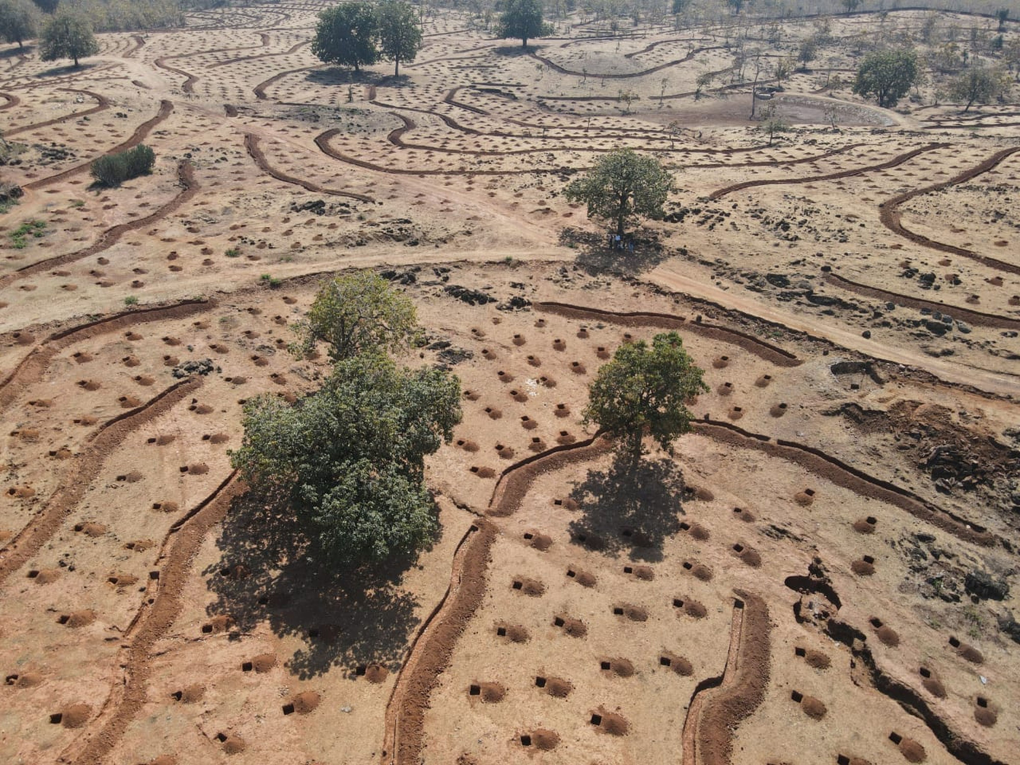 धूप से किया गड्ढों का किया ट्रीटमेंट, अब मानसून में लगेंगे पौधे