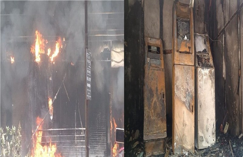 Fire in Raipur : पंजाब नेशनल बैंक एटीएम में लगी भीषण आग, 6 से 7 दुकानें और कई गाडिय़ां आई चपेट में