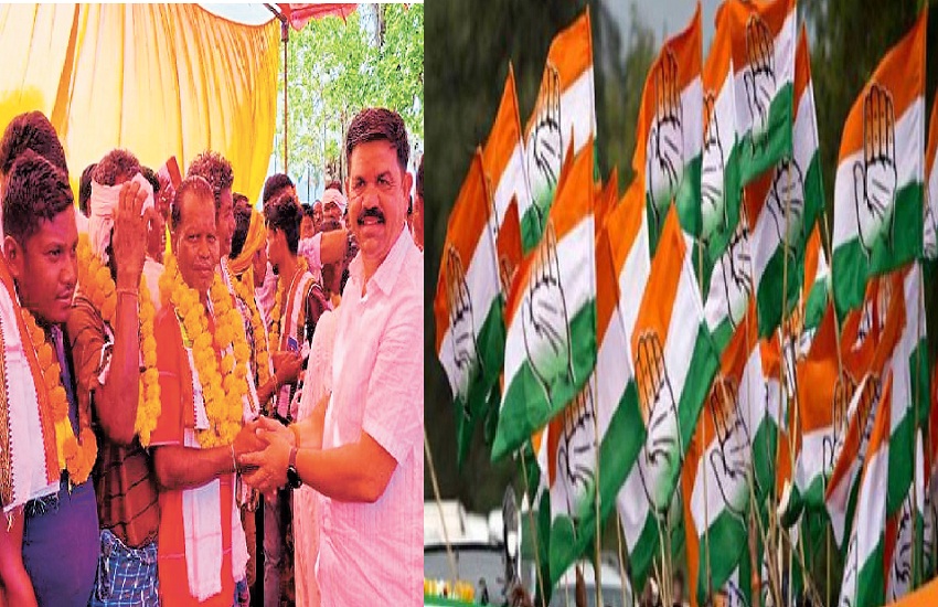 BJP को लगा झटका, 100 भाजपाइयों ने थामा कांग्रेस का हाथ