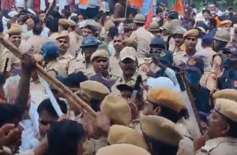 Rajasthan BJP protest against Ashok Gehlot Government in Jaipur