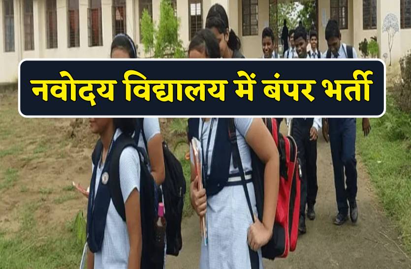 7500 पदों पर नवोदय विद्यालय में भर्ती, सभी विषय के टीचर सहित पूरे स्टॉफ की जरूरत
