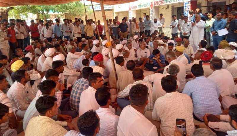 भणियाणा में सर्किल विवाद को लेकर जुलूस निकालकर दिया ज्ञापन