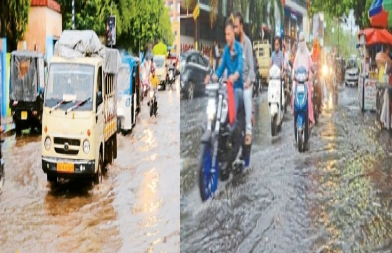 फिर खुली निगम की पोल, थोड़ी बारिश को भी नहीं झेल पाईं राजधानी की नालियां