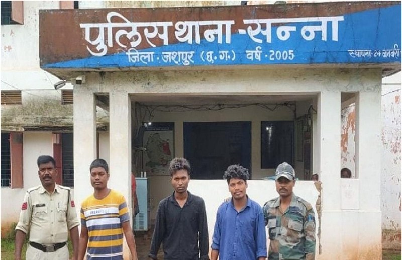 Husband attacked with a knife in front of his wife