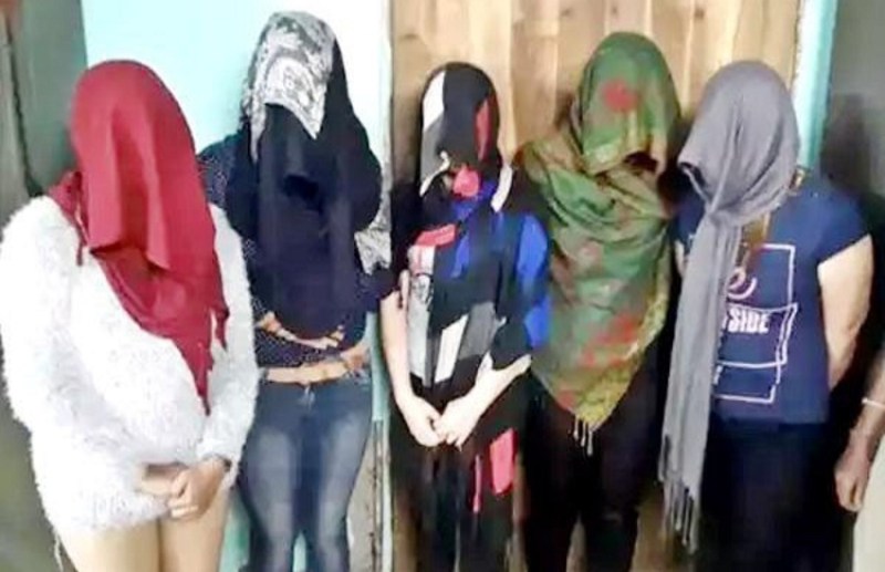Prostitution exposed, 7 girls found in suspicious condition