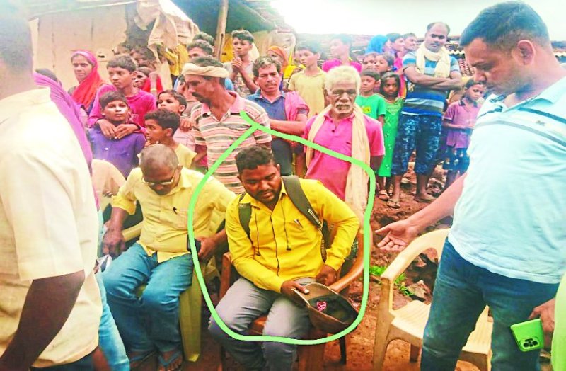 ग्राम गुंडराटोला में ठग को पकड़कर ग्रामीणों ने पुलिस के हवाले किया