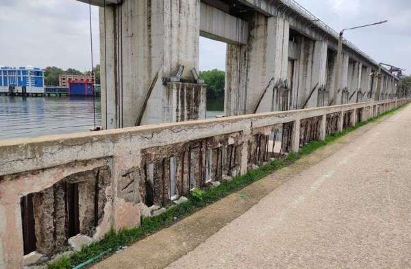 कोटा बैराज कोई धणी धोरी नहीं,सुरक्षा गार्ड ही प्रतिबंधित क्षेत्र में डाल रहा चुग्गा, जगह-जगह चूहों के बिल कर रहे बांध को खोखला