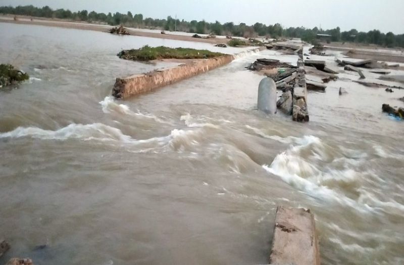 mansoon update: कृष्णावती नदी के उफान से रपट बही, कई गांवों का संपर्क कटा, 16 बांधों में चल रही चादर