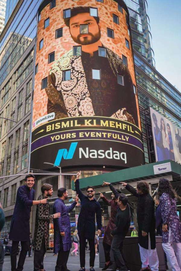 Sufi artist 'Bismil Ki Mehfil' featured on Times Square billboard