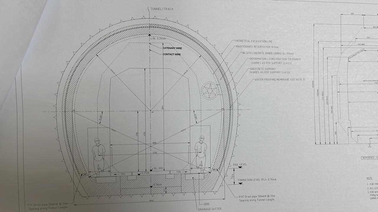 जमीन के 250 फीट नीचे टनल से गुजरेगी ट्रेन